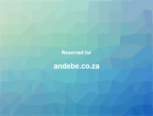 Tablet Screenshot of andebe.co.za